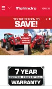 How mahindrausa.com looks like on a mobile device such as an iPhone.