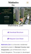 How mahindrazen.org.in looks like on a mobile device such as an iPhone.