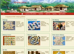 How mahjonggjatekok.com looks like on a tablet such as an iPad.