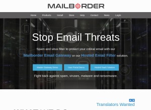 How mailborder.com looks like on a tablet such as an iPad.