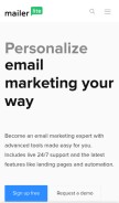 How mailerlite.com looks like on a mobile device such as an iPhone.