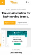 How mailjet.com looks like on a mobile device such as an iPhone.