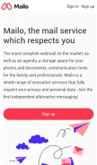 How mailo.com looks like on a mobile device such as an iPhone.