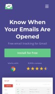 How mailtrack.io looks like on a mobile device such as an iPhone.