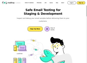 How mailtrap.io looks like on a tablet such as an iPad.