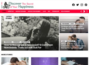 How mainadvices.com looks like on a tablet such as an iPad.