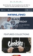 How mainlandskateandsurf.com looks like on a mobile device such as an iPhone.