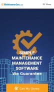 How maintenancecare.com looks like on a mobile device such as an iPhone.