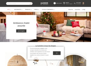 How maisonsdumonde.com looks like on a tablet such as an iPad.