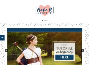 How makeit-loveit.com looks like on a tablet such as an iPad.