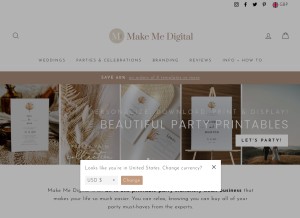 How makemedigital.shop looks like on a tablet such as an iPad.