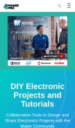 How maker.pro looks like on a mobile device such as an iPhone.