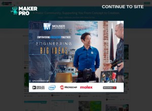 How maker.pro looks like on a tablet such as an iPad.