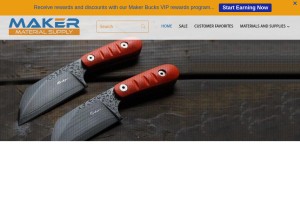 How makermaterialsupply.com looks like on a tablet such as an iPad.