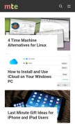 How maketecheasier.com looks like on a mobile device such as an iPhone.