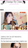 How makeupbyhina.com looks like on a mobile device such as an iPhone.