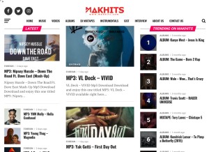 How makhits.net looks like on a tablet such as an iPad.