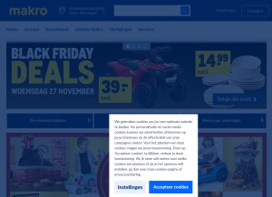 How makro.nl looks like on a tablet such as an iPad.