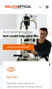 How malayaoptical.com looks like on a mobile device such as an iPhone.