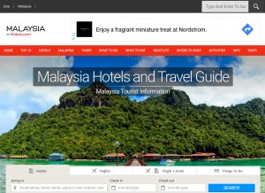 How malaysia-hotels.net looks like on a tablet such as an iPad.