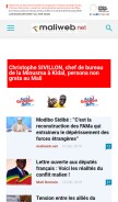How maliweb.net looks like on a mobile device such as an iPhone.