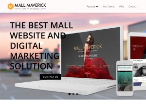 How mallmaverick.com looks like on a tablet such as an iPad.