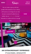 How malmaison.com looks like on a mobile device such as an iPhone.
