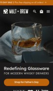How maltandbrew.com.au looks like on a mobile device such as an iPhone.