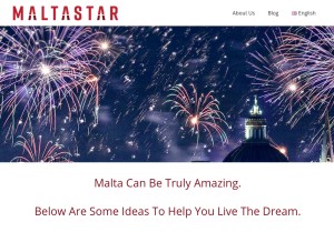 How maltastar.com looks like on a tablet such as an iPad.