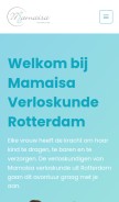 How mamaisa.nl looks like on a mobile device such as an iPhone.