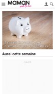 How mamanpourlavie.com looks like on a mobile device such as an iPhone.