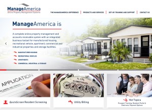 How manageamerica.com looks like on a tablet such as an iPad.