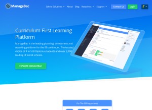 How managebac.com looks like on a tablet such as an iPad.