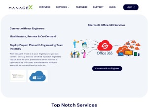 How managex.ae looks like on a tablet such as an iPad.