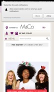 How mandco.com looks like on a mobile device such as an iPhone.