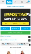 How mandmdirect.com looks like on a mobile device such as an iPhone.