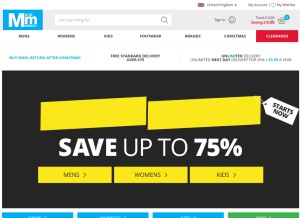 How mandmdirect.com looks like on a tablet such as an iPad.
