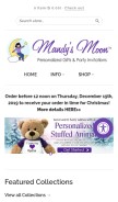 How mandysmoon.com looks like on a mobile device such as an iPhone.