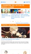 How manga-news.com looks like on a mobile device such as an iPhone.