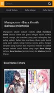 How mangacoro.com looks like on a mobile device such as an iPhone.