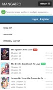 How mangairo.com looks like on a mobile device such as an iPhone.
