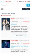 How mangakatana.com looks like on a mobile device such as an iPhone.