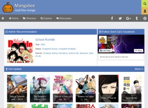 How mangaseeonline.us looks like on a tablet such as an iPad.