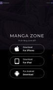 How mangazoneapp.com looks like on a mobile device such as an iPhone.
