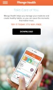 How mangohealth.com looks like on a mobile device such as an iPhone.
