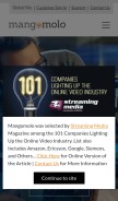 How mangomolo.com looks like on a mobile device such as an iPhone.