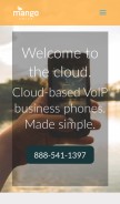 How mangovoice.com looks like on a mobile device such as an iPhone.