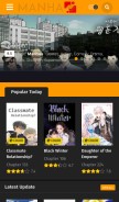 How manha.cc looks like on a mobile device such as an iPhone.
