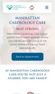 How manhattancardiologycare.com looks like on a mobile device such as an iPhone.