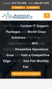How manhattantechsupport.com looks like on a mobile device such as an iPhone.